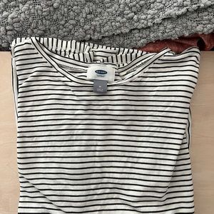 Peplum striped top